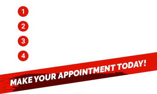 easy — 1 Browse, 2 Contact, 3 Customize, 4 Sign and drive!
